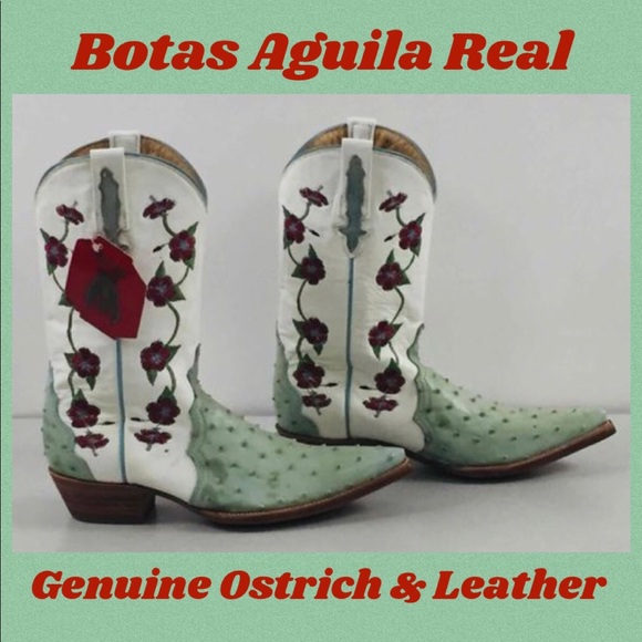 Botus Aguila Real Ostrich & Leather Western Boots